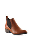Bueno Shoes Taba Deri Kadın Topuklu Bot 01wp1303