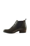 Bueno Shoes Haki Deri Kadın Topuklu Bot 01wp1303