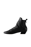 Bueno Shoes Siyah Flotter Deri Kadın Düz Bot 01wp5504