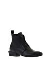 Bueno Shoes Siyah Deri Kadın Topuklu Bot 01wp7100