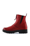 Bueno Shoes Kırmızı Flotter Deri Kadın Düz Bot 01wr4903