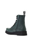 Bueno Shoes Yeşil Deri Kadın Düz Bot 01wr8802