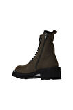 Bueno Shoes Haki Nubuk Kadın Düz Bot 01wt1700