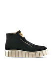 Bueno Shoes Siyah Süet Kadın Spor Bot 01wt3400