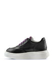 Bueno Shoes Siyah Lila Deri Kadın Sneakers 01wt4704
