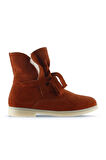 Bueno Shoes Kiremit Süet Kadın Düz Bot 01wt3303