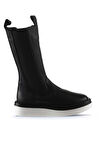 Bueno Shoes Siyah Siyah Deri Kadın Dolgu Topuklu Bot 01wt5800