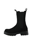 Bueno Shoes Siyah Süet Kadın Düz Bot 01wt2516