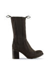 Bueno Shoes Kahverengi Nubuk Kadın Topuklu Bot 01wt6101