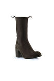 Bueno Shoes Kahverengi Nubuk Kadın Topuklu Bot 01wt6101