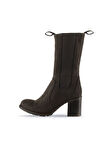 Bueno Shoes Kahverengi Nubuk Kadın Topuklu Bot 01wt6101