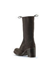 Bueno Shoes Kahverengi Nubuk Kadın Topuklu Bot 01wt6101
