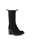 Bueno Shoes Siyah Nubuk Kadın Topuklu Bot 01wt6101