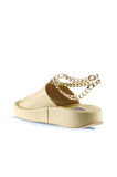 Bueno Shoes Sarı Deri Kadın Dolgu Topuklu Terlik 01wu4637