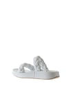 Bueno Shoes Beyaz Deri Kadın Dolgu Topuklu Terlik 01wu4640