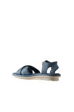 Bueno Shoes Mavi Deri Kadın Sandalet 01wu5901
