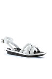Bueno Shoes Beyaz Deri Kadın Sandalet 01wu5902
