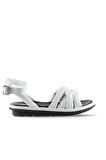 Bueno Shoes Beyaz Deri Kadın Sandalet 01wu5902