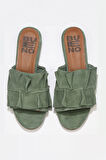 Bueno Shoes Yeşil Açık Süet Kadın Düz Terlik 01wn1908