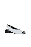 Bueno Shoes Beyaz Deri Kadın Topuklu Sandalet 01ws4901