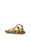 Bueno Shoes Sarı Deri Kadın Parmak Arası Sandalet 01wu4201