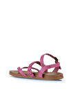 Bueno Shoes Fuşya Deri Kadın Parmak Arası Sandalet 01wu4201