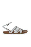 Bueno Shoes Beyaz Nubuk Kadın Sandalet 01wu4202