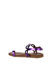 Bueno Shoes Mor Parlak Deri Kadın Parmak Arası Sandalet 01wu4227
