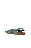 Bueno Shoes Mavi Deri Kadın Sandalet 01wu4248