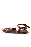 Bueno Shoes Taba Parlak Deri Kadın Sandalet 01wu4251