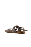 Bueno Shoes Gri Parlak Deri Kadın Sandalet 01wu4252