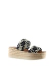 Bueno Shoes Siyah Deri Kadın Dolgu Topuklu Terlik 01wu6110