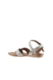 Bueno Shoes Gri Deri Kadın Düz Sandalet 01wu7419