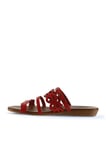 Bueno Shoes Kırmızı Deri Kadın Düz Terlik 01wu7445