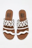Bueno Shoes Beyaz Deri Kadın Düz Terlik 01wu7445