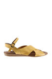 Bueno Shoes Sarı Deri Kadın Sandalet 01wu7477