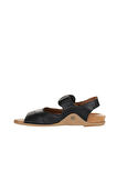 Bueno Shoes Siyah Deri Kadın Sandalet 01wu7600