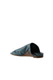 Bueno Shoes Mavi Deri Kadın Düz Terlik 01wu7602