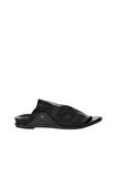 Bueno Shoes Siyah Deri Kadın Düz Terlik 01wu7602