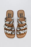 Bueno Shoes Bej Multi Deri Kadın Düz Terlik 01wu3416
