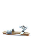 Bueno Shoes Mavi Parlak Deri Kadın Sandalet 01wu3420