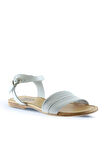 Bueno Shoes Gri Deri Kadın Sandalet 01wu3420