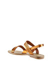 Bueno Shoes Turuncu Parlak Deri Kadın Sandalet 01wu3421