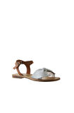 Bueno Shoes Beyaz Taba Deri Kadın Sandalet 01wu3424