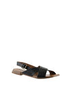 Bueno Shoes Siyah Deri Kadın Sandalet 01wl4201
