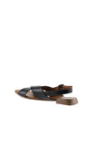 Bueno Shoes Siyah Deri Kadın Sandalet 01wl4201