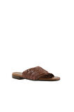 Bueno Shoes Taba Deri Kadın Parmak Arası Terlik 01wq0501