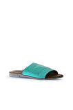 Bueno Shoes Yeşil Deri Kadın Düz Terlik 01wq2009