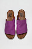 Bueno Shoes Lila Deri Kadın Düz Terlik 01wq2009