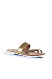 Bueno Shoes Bronz Deri Kadın Parmak Arası Terlik 01wq2012